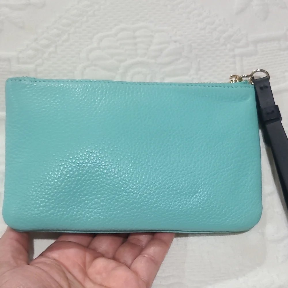 Kate Spade Turquoise Leather Wristlet